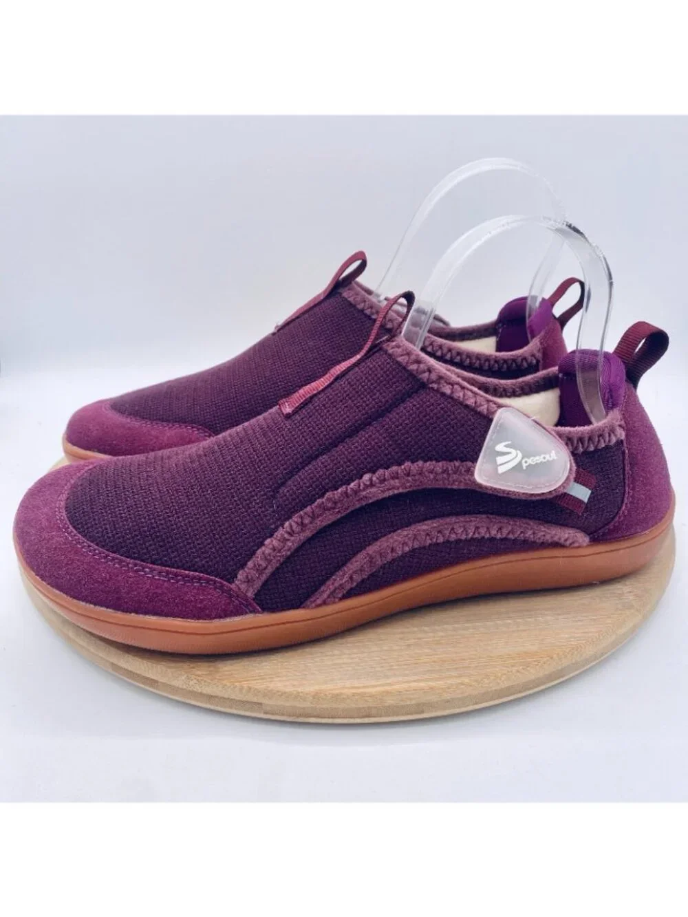 Spesoul Barefoot Shoes Womens 10 41 Burgundy Wool Comfort Flats Minimalist